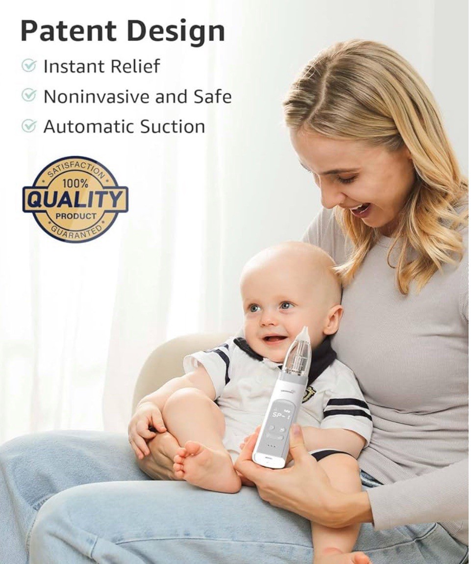 Nasal Aspirator for Baby, Electric Baby Nose Sucker with Powerful Suction Clean