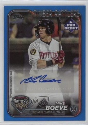 2024 Topps Pro Debut Blue Foil Auto 93/150 Mike Boeve #PD-73 Auto 1f5h
