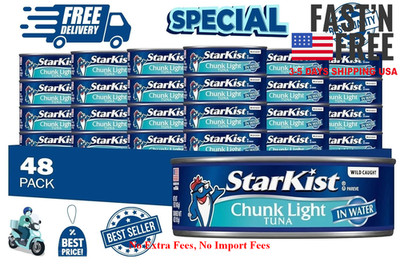 StarKist Chunk Light Tuna in Water 5 oz 48 Pack Canned Tuna Fish Wild Caught