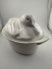 LE Creuset Cast Iron White Duck Rare