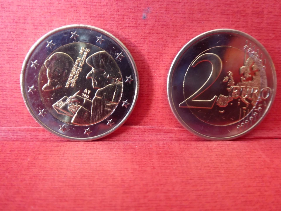 2 Euro Gedenkmünze Niederlande 2011 Erasmus von Rotterdam prägefrisch  - Bild 1 von 1