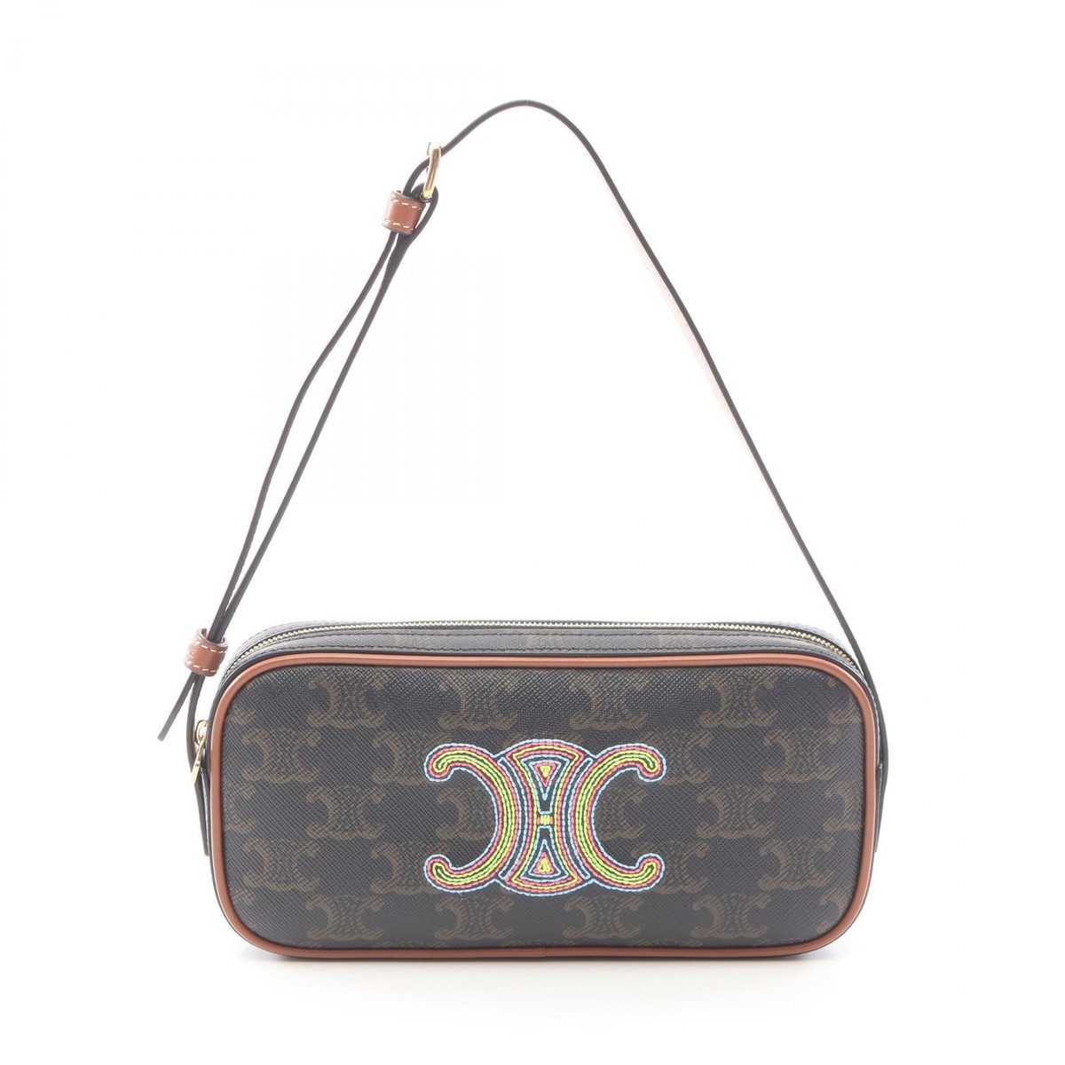 CELINE Cuir Triomphe Mini Camera Shoulder Handbag PVC coated