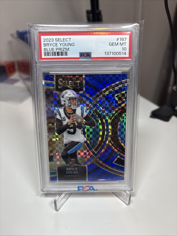 Bryce Young 2023 Panini Select Blue Prizm Rookie Card /149 PSA 10 Gem Mint RC