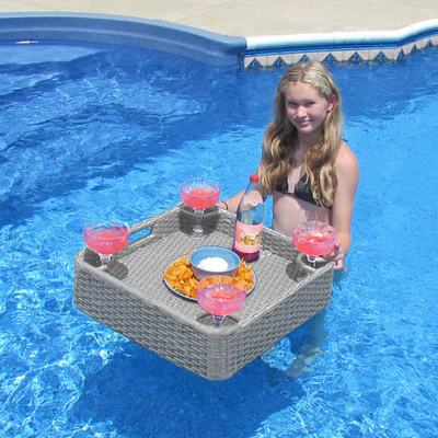 #ad #ad sale Sunjoy 24 in x 24 in Grey Pool refreshment tray $74.40