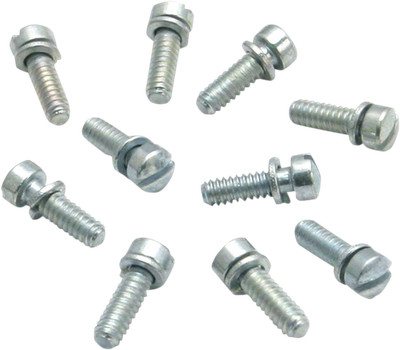 S&S Cycle 50-0063 Float Bowl Slotted Screws - Super B/E/G - 10 Pack