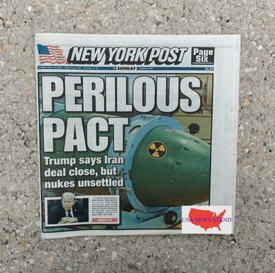 NEW YORK POST - SUNDAY MAY 24, 2026 (TRUMP - IRAN PERILOUS PACT - NUKES)