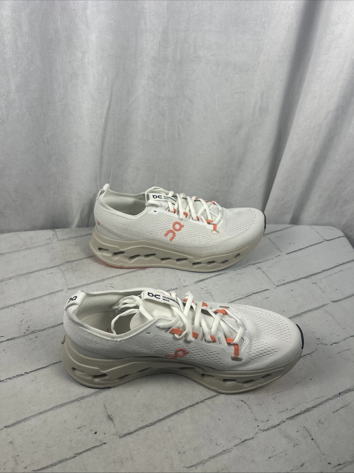 On Cloudsurfer Max Ivory Salmon White 3MF30433297 Running Sneaker Men's Size 12