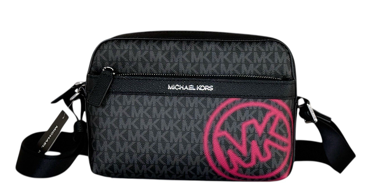 Michael Kors Cooper Utility Crossbody Flight Bag MK Black/Dark