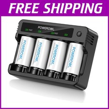 Rechargeable D Batteries  Charger Kit - USB Quick Charge