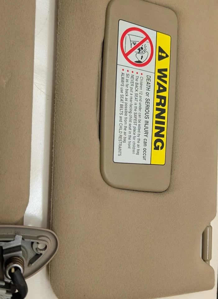 2001 2006 Acura Mdx / TL Sun Visor Driver & Passenger RH LH SET W/LIGHTS TAN OEM - Image 4 of 4