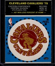 1979-80 Fleer NBA Team Stickers Blue Background Cleveland Cavaliers Logo