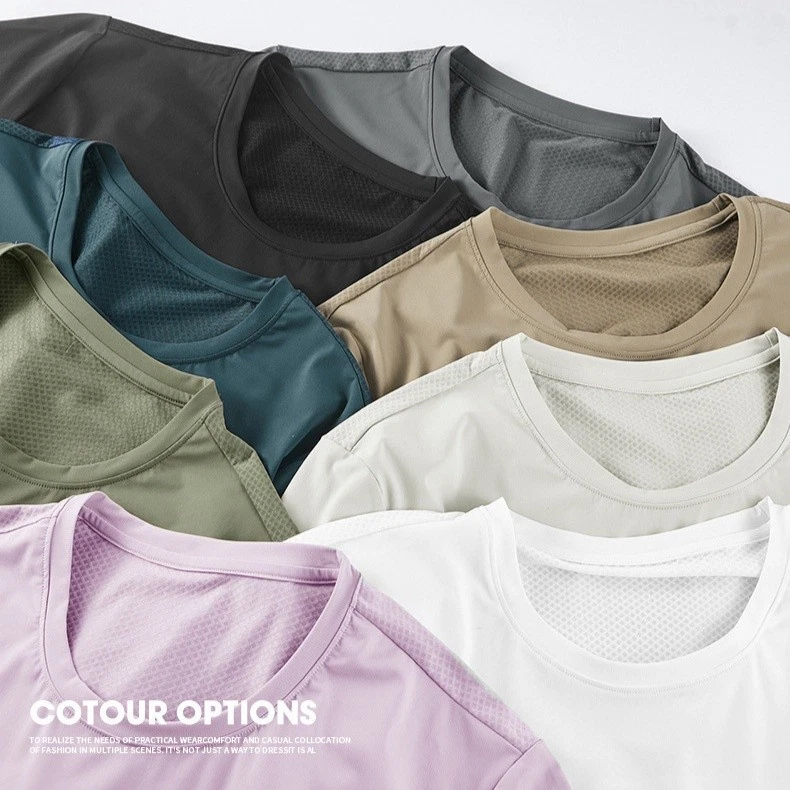 Breathable Mesh-textured Patchwork Design For Summer Mens Wear