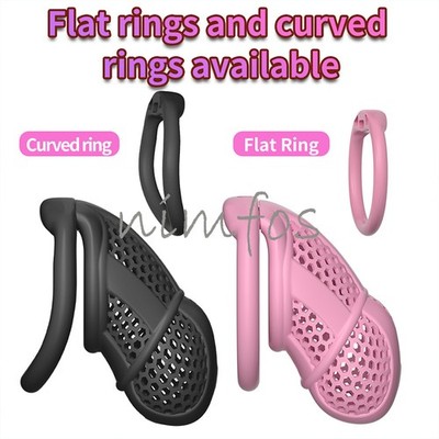 4 sizes Male Chastity Cage Device Invisible Lock with 4 Arc Ring for Men