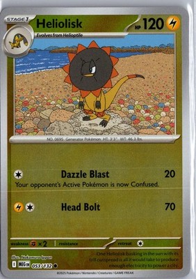 Heliolisk 053/132 Common Mega Evolution Pokemon Reverse Holo NM/M