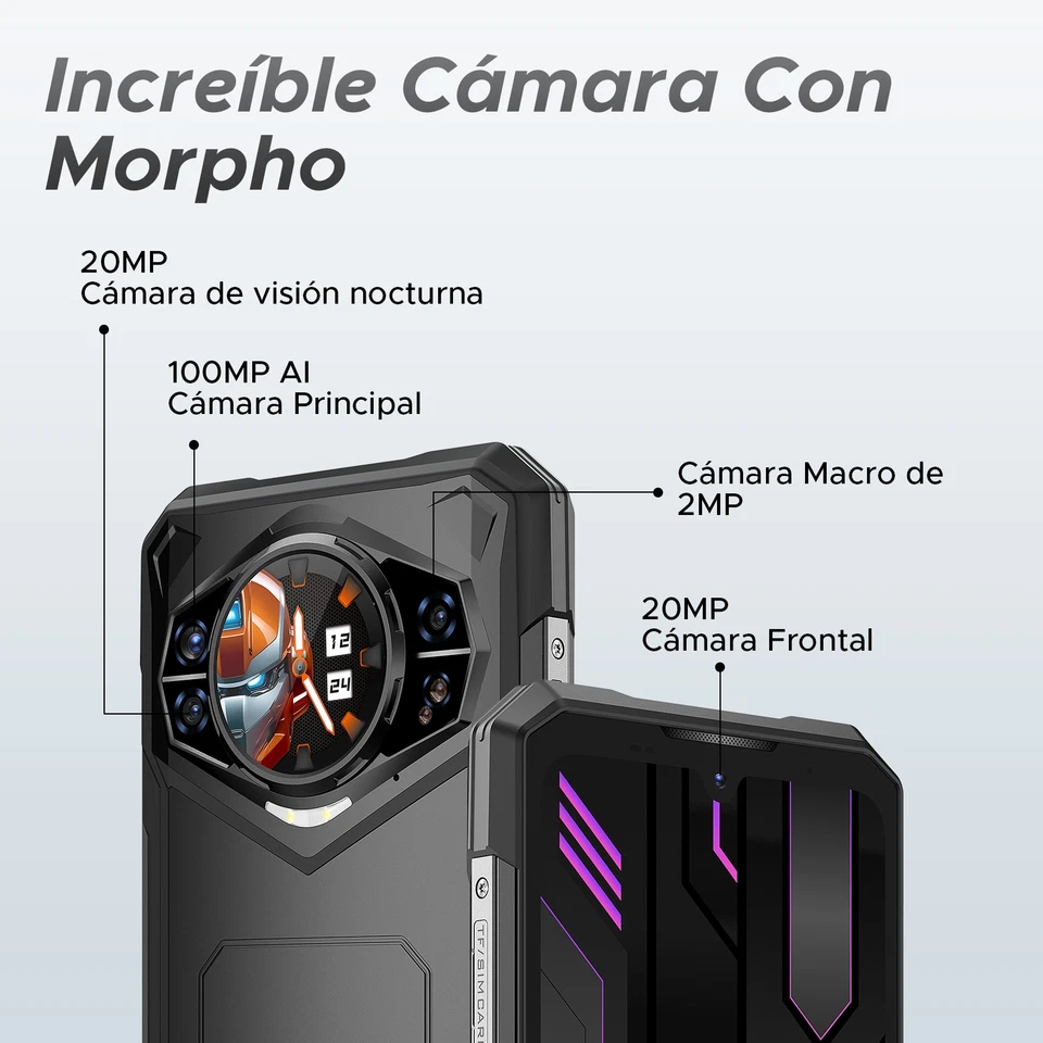 DOOGEE S200X Móvil Resistente 5G 32GB+512GB 10100mAh Movil Todoterreno Android14 - Imagen 4 de 4