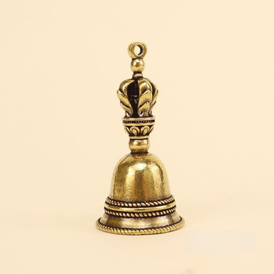 Vintage Mini Handglocke Messing Glöckchen 2 Stück, Kleine Glocke Anhänger, Handg