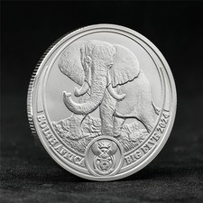 2019 South Africa Big Five Elephant 1 oz Silver BU African Mint