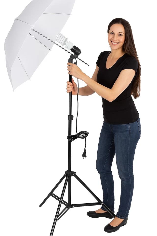 NEEWER 33" 83 cm Estudio Flash Translúcido Blanco Suave Paraguas Foto 2 de 4