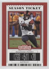 2019 Panini Contenders Draft Picks Season Ticket Rashaad Penny #83 0rb