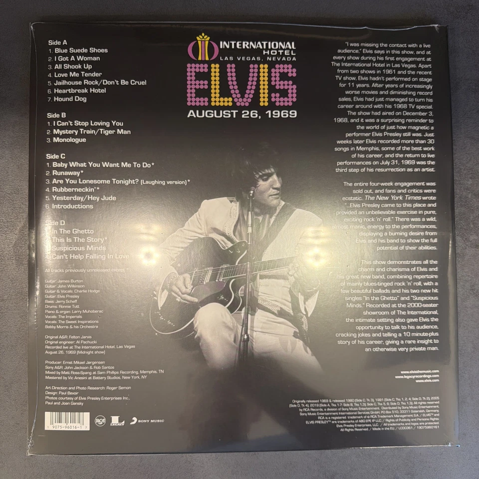 ELVIS PRESLEY -LIVE AT THE INTERNATIONAL HOTEL,LAS VEGAS,NV AUG  2 VINYL LP NEU - Bild 2 von 2