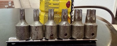 6pc Torx Bit Socket Set T40 T45 T50 T55 3/8 Drive Star Driver Impact Service Lot