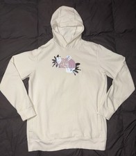 The North Face Unisex Kids White Pullover Hoodie XXL 18/20 Graphic Logo Pockets