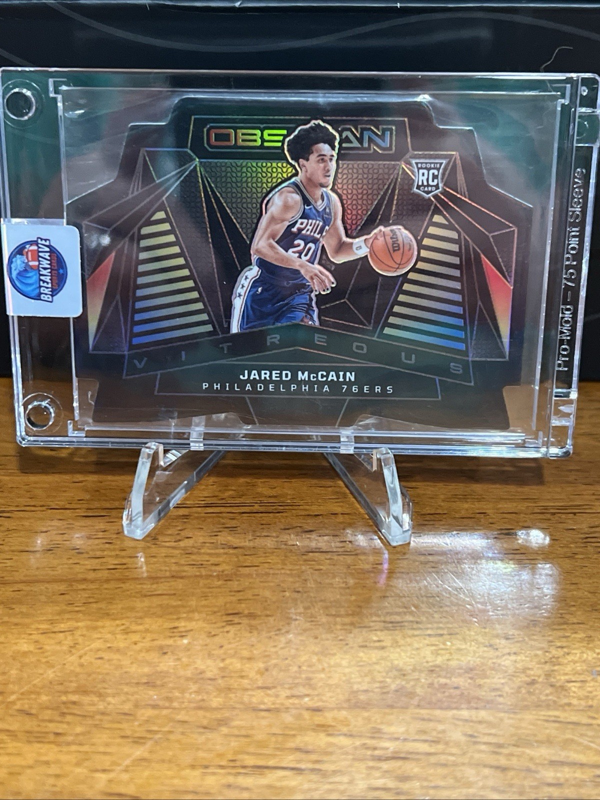 2024-25 Panini Obsidian Jared McCain #14 Vitreous Rookie Die-Cut Case Hit SSP