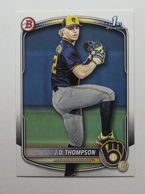 2025 Bowman 1st BD-14 J.D. Thompson Brewers Paper