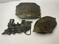 VTG Train Locomotive Railroad Belt Buckles Metal