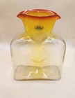 New ListingVintage Blenko Amberina Double Spout Water Bottle Tangerine 8" Art Glass MCM