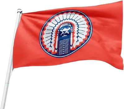 ORANGE Illinois Fighting Illini Chief Flag 3X5 Feet NEW Grommets - Banner Bar US