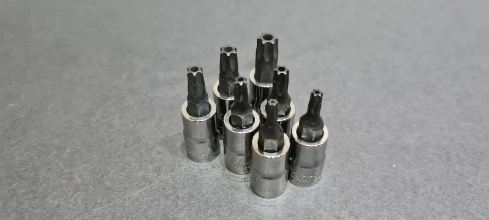 Blue Point 1/4" drive tamper-proof Torx sockets T40 to T10 - NEW - Image 2 of 4