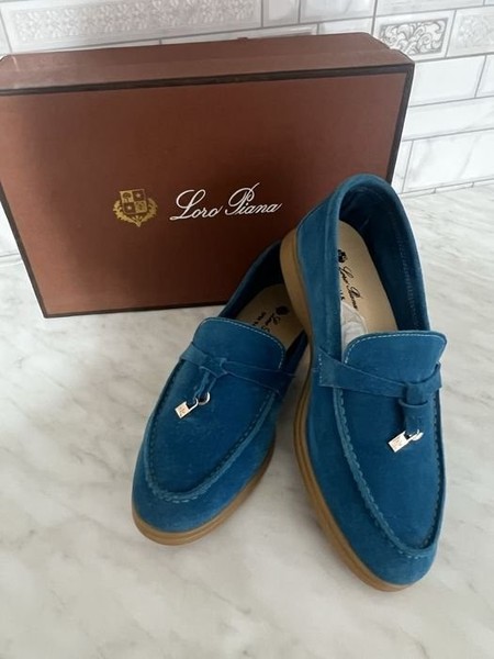 Women Loro Piana Loafers Suede 37 #2UVM
