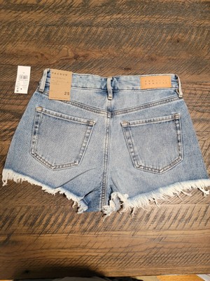 Pacsun Womens Emma Destro Fitted Waist High Rise Festival Shorts Size 25 NWT