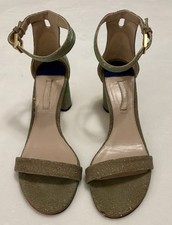 Stuart Weitzman Nudist Gold Nighttime Glitter Sandal Size 8.5