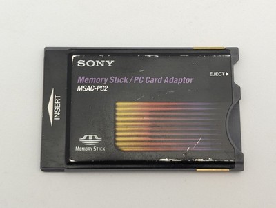 Rare Genuine Sony MSAC-PC2 PC Card Adapter for Memory Stick Tested