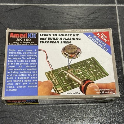 NEW Elenco AK-100 Elenco AmeriKit Learn to Solder Kit Made in USA