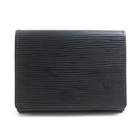 Auth LOUIS VUITTON Card Case Noir Epi Leather M62292 h32369b