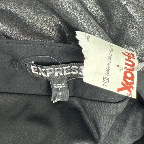Express NWOT Black Silver Shimmer Maxi Skirt Size 8 Party Casual Sparkle Evening - Picture 6 of 12