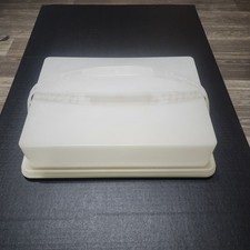 3 Pcs Tupperware Cake Carrier with Handle And Tupperware 2 Deviled Egg Carriers