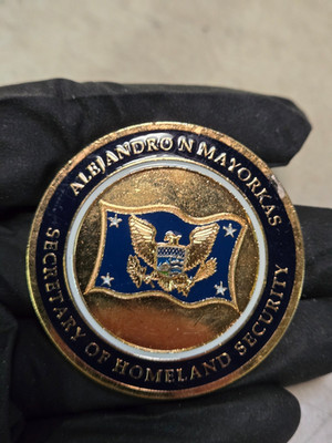 Alejandro N. Mayorkas Homeland Secretary Challenge Coin Saint Santo May