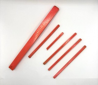 VINTAGE GROUP PINK BAKELITE SQUARE AND RECTANGLE RODS