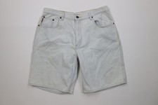 Vintage 90s Streetwear Mens 34 Distressed Baggy Relaxed Fit Denim Jean Shorts