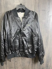 Vintage 90’s Auburn Sportswear The Gables Satin Jacket Adult Large Black