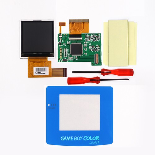 GameBoy Color GBC High light backlight LCD Kits+Luminous Fonts Glass Screen Lens - Picture 6 of 13