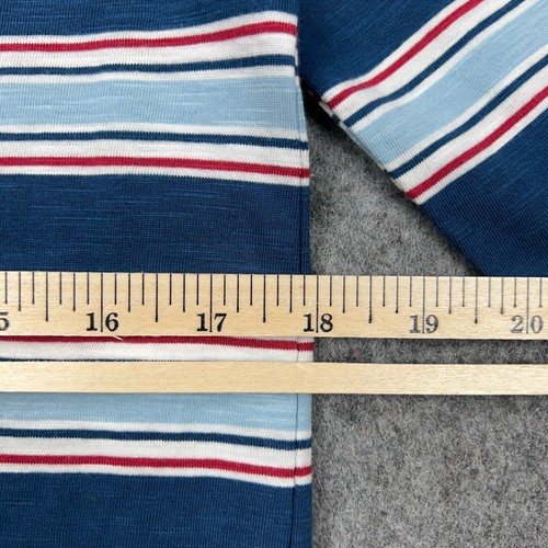 Polo Ralph Lauren Shirt Boys Large 14-16 Blue Striped Henley Long Sleeve Tee - Picture 8 of 11