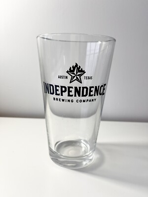 Independence Brewing Company Pint Glass Austin Texas Beer Brewerey 