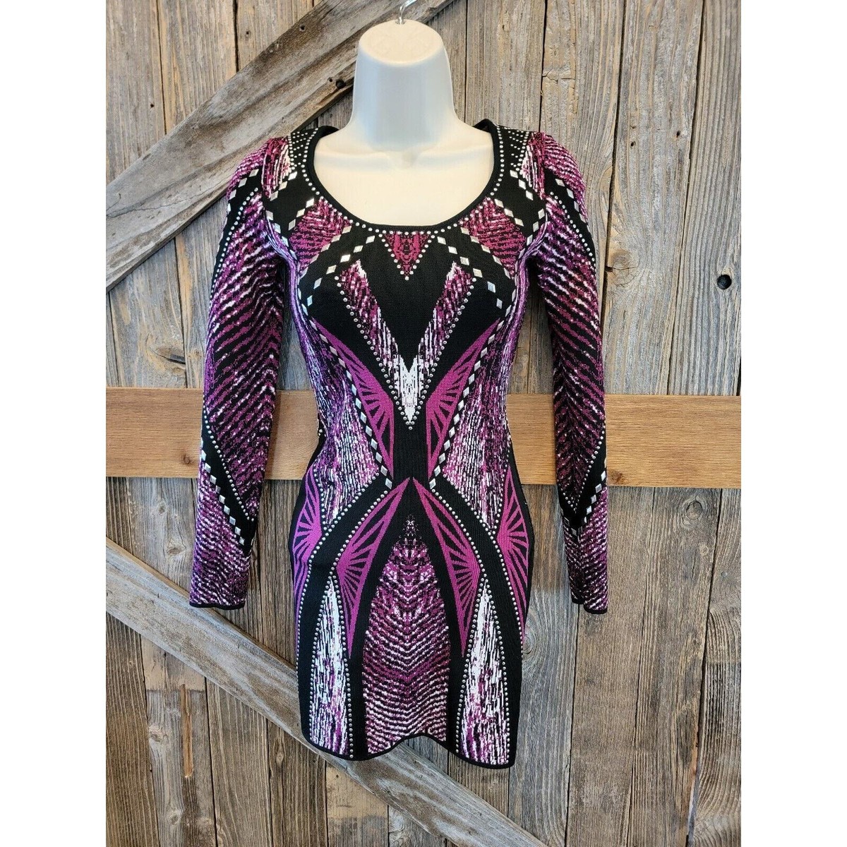 blue dress for baby girl Delray Long Sleeve Bodycon Dress in Lycra Ultra Violet main image 1
