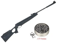 Air Rifle .177 Caliber Spring Powered Break Barrel 850+ Fps W/ 200 Round Pellets