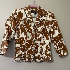 Etcetera | Women’s Western Tan And White Blazer Size 4